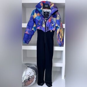 Vintage 1980s NILS Multicolor Ski & Snowsuit